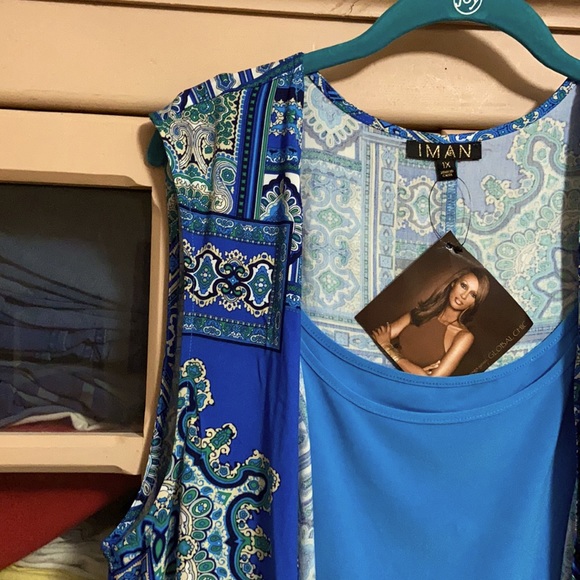 NWT IMAN 2 Piece Cascade Front Vest & Full Tank - Picture 5 of 11